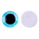 Elose -based eyes, set of 10 pcs., Size 1 pc. - 14 mm, blue color with sparkles