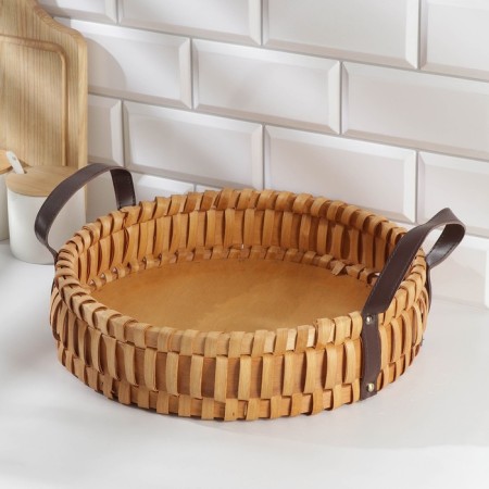 Breakfast Breeds Breakfast Procureus "Array", with handles made of artificial leather, d = 35 cm-1