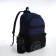 Young backpack from a lightning textile, 3 pockets, a bag, a suitcase holder, black/blue color