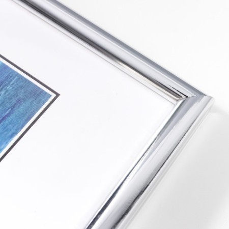 Photo frame plastic "Palette" 21x30 cm, silver, with a leg-4