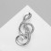 Book "Violin key" white color in silver