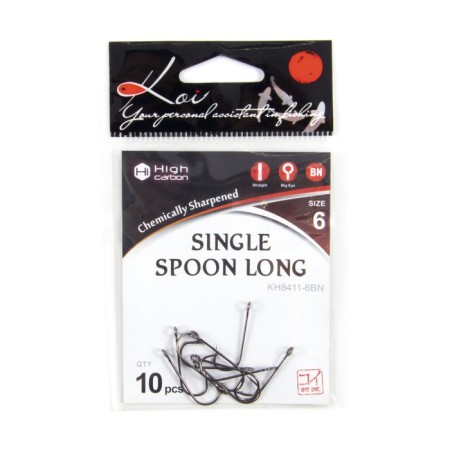 The hook Koi Single Spoon Long, size 6 Int, color BN 10 pcs.-3