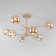 ASCOT chandelier, 8x60W E27, color gold