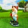 Garden figure "Dwarf with carrots", mix 19x38cm