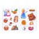 Stickers "Russian Folk Tales" No. 1, set 4 pcs.
