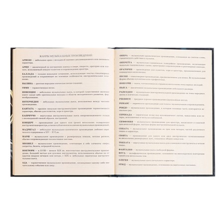 Diary for a music school, 48 sheets, hard cover, matte lamination, foil embossing, reference information, block 60g/m2-16