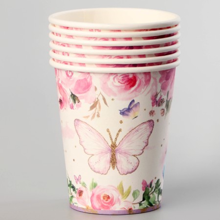Paper glasses "Butterflies", 6 pcs.-1