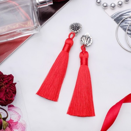 Clips "Brushes", bright red color, l brush 7 cm-1
