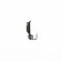 Mormyshka column black, lime of the eye + ball Granin silver, weight 0.35 g