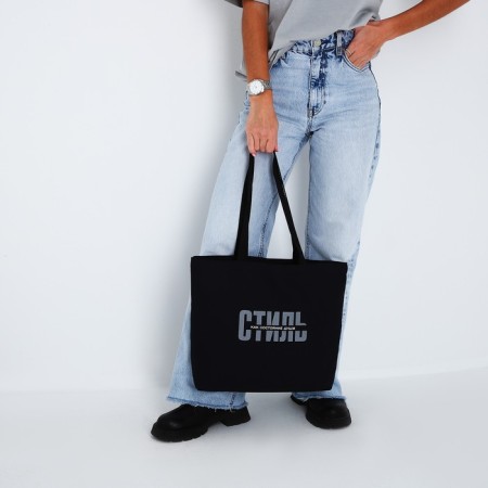 Shopper bag, department without lightning, without lining, black color-8