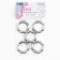 Karabin ring "Bamboo", d = 19/31 mm, thickness - 4 mm, 5 pcs, silver color