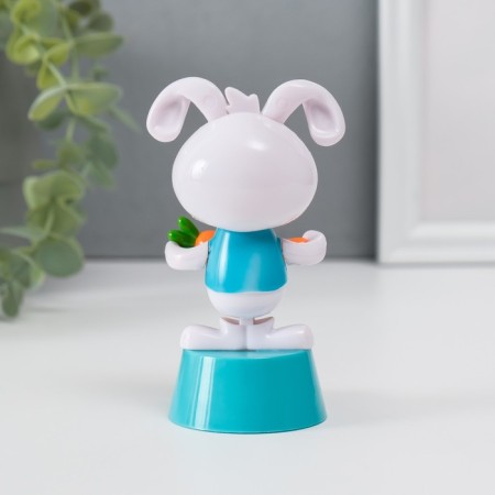 Plastic pendulum from the solar battery "Bunny with carrots" 4.8x5.7x10.3 cm-3