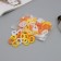 Hair elastic band "Mahrushka" (set of 80 pcs) tenderness, 2.5 cm, white yellow orange