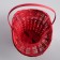 Wicker basket, bamboo, red, (hat)