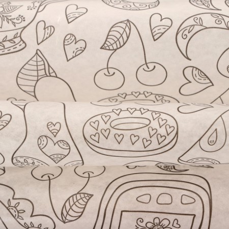 Pajilled "breakfast", in sheets, 0.38 x 0.42 m-4