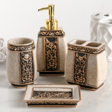 A set of accessories for the bathroom 