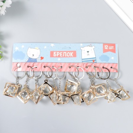 Breek Metal "Cub" Crystal, gold 3x4x4 cm-3