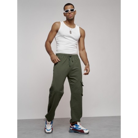 Sports male pants, size 56, khaki color-1