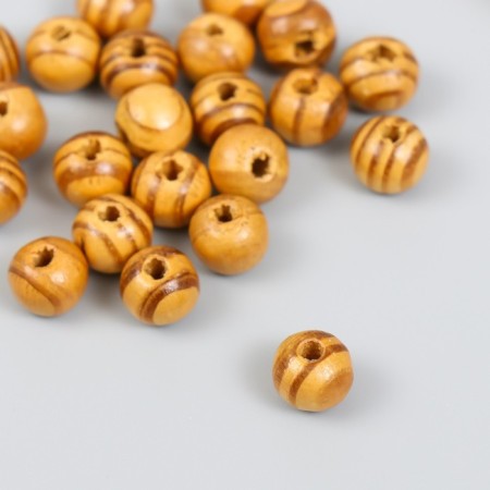 Beads for creativity, wood in the jar "Galls with natural gaps" set 22-24 pcs d = 1 cm-2