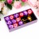 Soap roses of colored shades and a gold rose, set