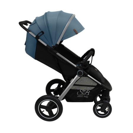 Walking stroller Sweet Baby Compatto, Silver Dark Green-11