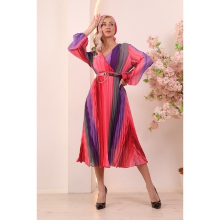 Women's dress, size 56, pink color-2
