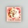Postcard with the envelope "I love you", embossing, 7 x 7 cm