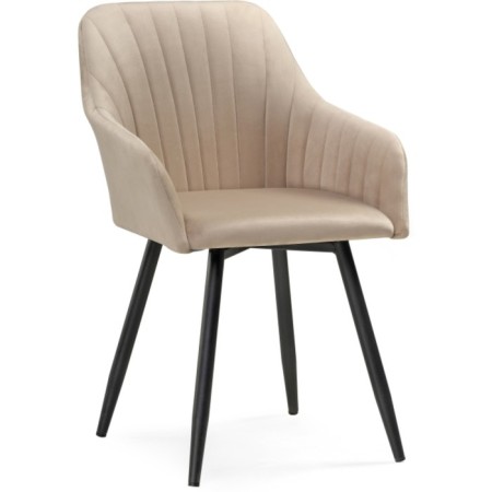 Slame Slam Metal Carcass stool, metal/velor, black/beige 53x64x83 cm-1
