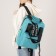 A backpack - a youth bag of textiles with a zipper, 3 pockets, Textura, Biryuzovoy color