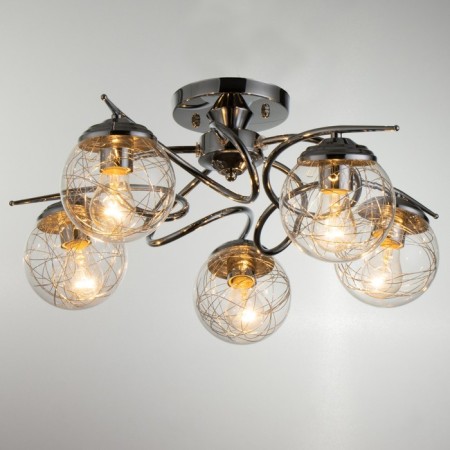 Snanny chandelier 5he27 40W silver 60x60x28 cm Bayerlux-1