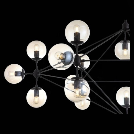 Ceiling Ceiling ST LUCE. SL549.403.21. Stampo. 21x40 watts, E27, 170x170x120 cm, black color-6