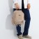 Women's backpack made of artificial leather with lightning, 1 pocket, beige color