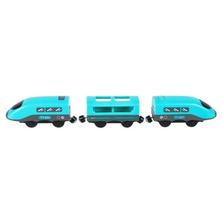 Toy train "My city", 3 items, on batteries, turquoise-3