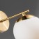 Wall lamp (sconce) marble, 1xe27, brass color