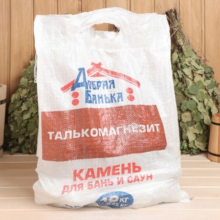 Stone for the bath "talcomagnesite" chopped, a bag of 10 kg