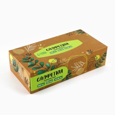 Paper napkins in the box "Eco", 100 pcs, two -layer-2