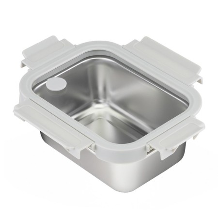 Smart Solutions lunch box, glass cover, 800 ml, gray color.-1
