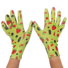 Garden gloves, polyester, with nitrilum coating, size 9, 