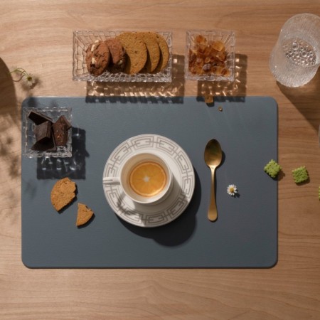 Serving napkin Zapel Eco Leather, blue color-3