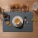 Serving napkin Zapel Eco Leather, blue color
