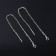 Fundamentals for Puset 80 × 0.8 mm, broach with a chain, silver color (pair)