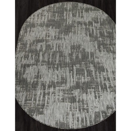 Oval Merinos Kair, size 100x200 cm, Gray color-1