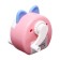 Mechanical sharpener with container, pink/white ears