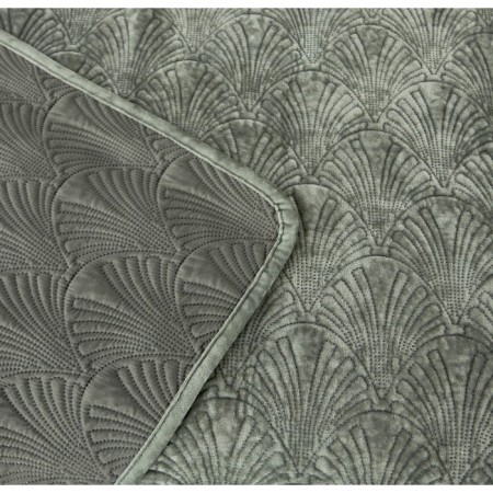 The bedspread with pillowcases Sofi de Marko "Rosalin", size 240x260 cm, 50x70 cm - 2 pcs, emerald color-6