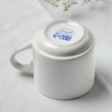 Ceramic "Swallow" mug, 300 ml, white color-3