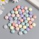 Beads for creativity Plastic "flattened ball. Pastel" Purvalum set 20 grams 0.6x1x1 cm