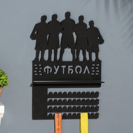 Moars with a shelf "Football" Black, 42.5x27.5 cm