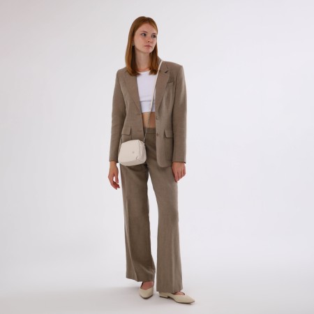 Women's bag with lightning, beige color-4