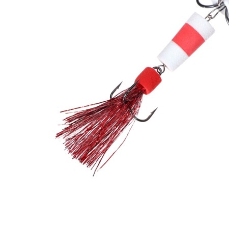 Bait jig Lj Pennon No. 11, 9 cm, white-red-white, in a blister-2