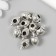 Bead for creativity Metal "Strawberries" silver 0.9x1.6 cm
